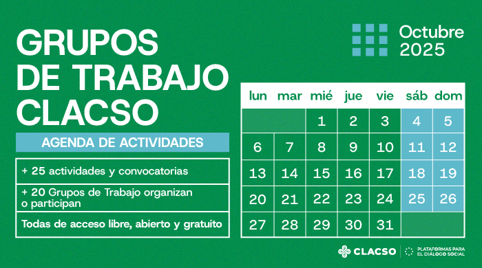  Agenda de Grupos de Trabajo –  Octubre 2025