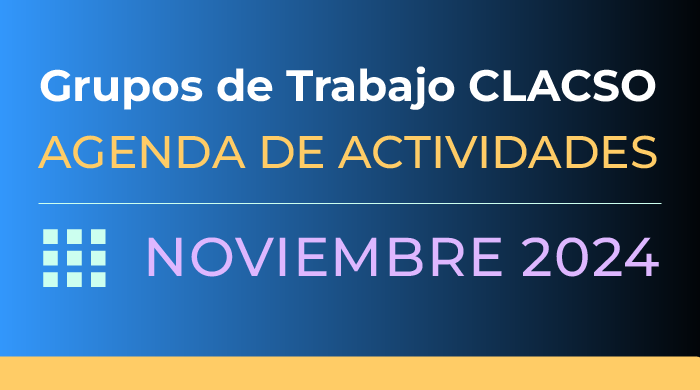  Agenda de Grupos de Trabajo –  Noviembre 2024