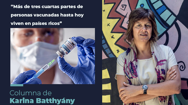  “Más de tres cuartas partes de personas vacunadas hasta hoy viven en países ricos”
