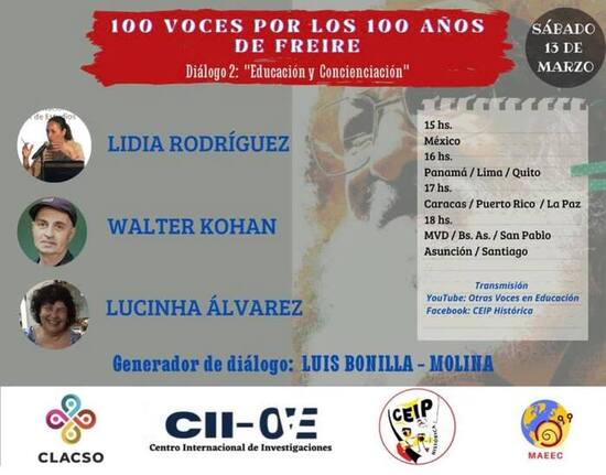  Cien voces por los 100 años de Paulo Freire. Diálogo 2: Educación y Concienciación