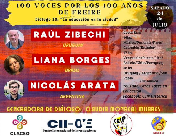  Cien voces por los 100 años de Paulo Freire. Diálogo 20: La educación en la ciudad