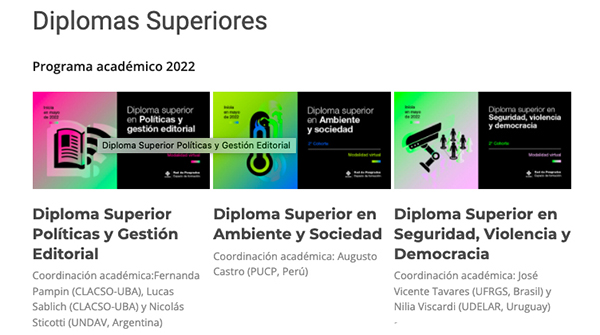  Diplomas superiores de CLACSO