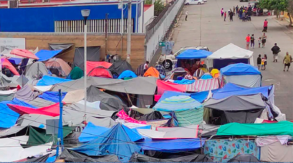  El campamento de migrantes en Tijuana 2021-2022