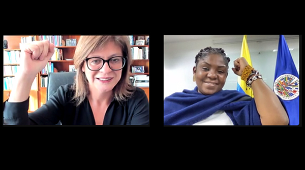  Karina Batthyány con Francia Márquez Mina