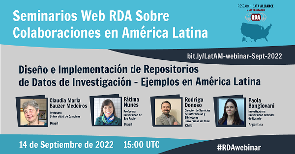  Webinar: Diseño e implementación de repositorios de datos de investigación- ejemplos en América Latina