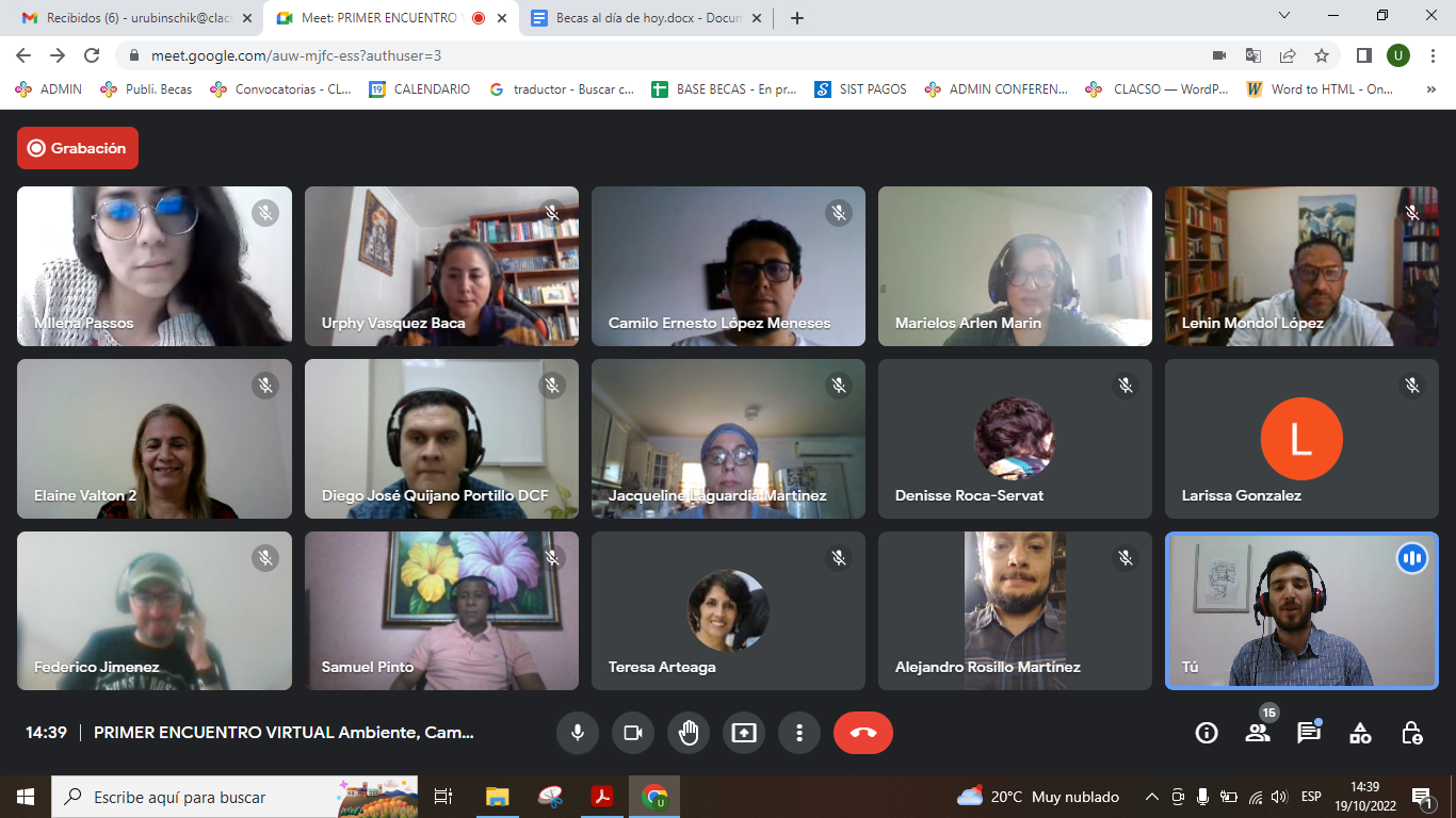  1er encuentro beca Ambiente, Cambio Climático y Buen Vivir en América Latina y el Caribe: conflictos, luchas y políticas