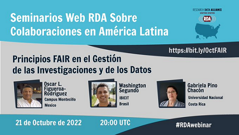  Webinario “Colaboraciones en América Latina: principios FAIR en investigación y gestión de datos”
