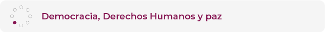 Democracia, derechos humanos y paz