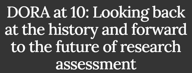  10° aniversario de DORA: sesiones plenarias y eventos locales