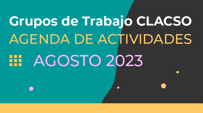  Agenda de Grupos de Trabajo – Agosto 2023