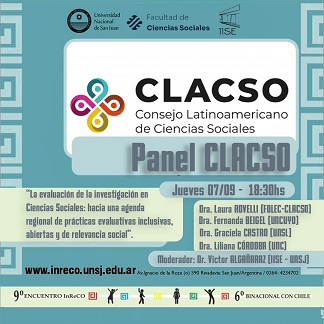  Panel CLACSO en 9º Congreso Ciencias Sociales de la Región Centro Oeste (FACSO UNSJ)