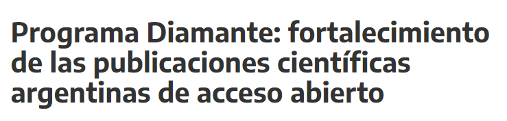  El MinCyT (Argentina) creó el Programa Diamante
